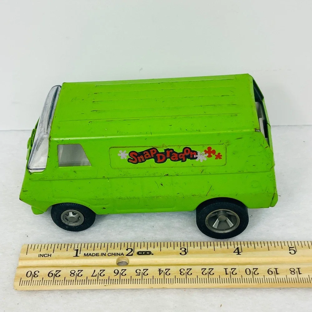 Vintage Tonka Snap Dragon Van Lime Green Metal Diecast USA 55450 Retro Toy
